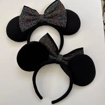 미키 귀 머리띠 (큐빅 장식)