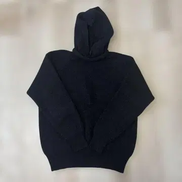 니콜클럽 남성용 후드 부착 니트 블랙