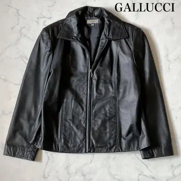 DINNO GALLUCCI 집업 천연 가죽 자켓 L 블랙