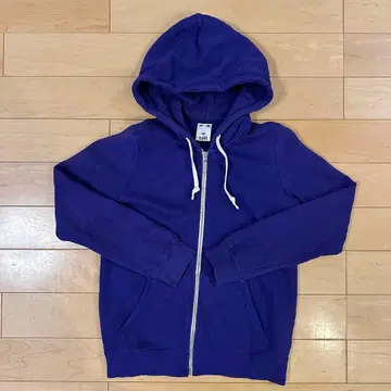 X-girl 지퍼 후드티 퍼플 속기모 사이즈 1