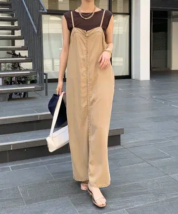 새상품급 DOUDOU 리오셀 데님 점프 스커트