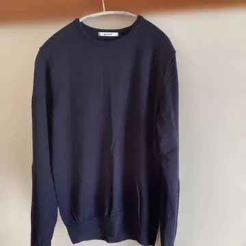 SLOANE 스 30G 메리노 울 크루넥 네이비