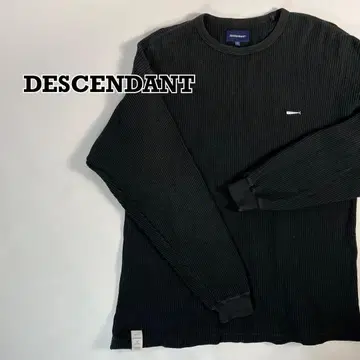 DESCENDANT 와플 니트 자수 로고 블랙