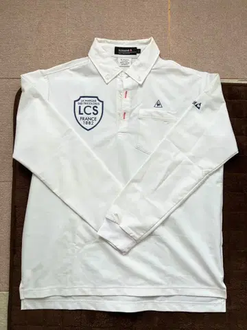 le coq sportif 긴팔 피케 셔츠 L 화이트 르꼬끄