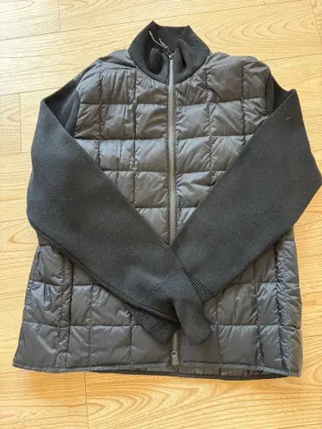 TAION 블랙 퀼팅 다운 자켓 XL