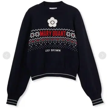 새상품 릴리 브라운 x 마리콴트 니트 25AW [ 네이비 ]