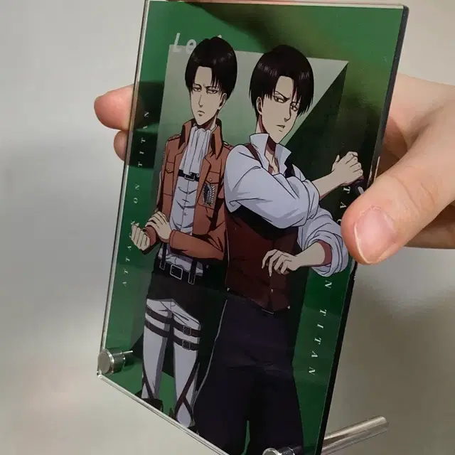 진격의거인 진격거 리바이 A6 아크릴판넬 과거와현재ver. 액자 스탠드