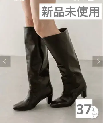블랙 롱 부츠 사이즈 37