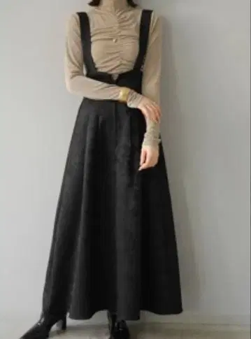 [ lumier ] 2way 점퍼 플레어 자카드 스커트