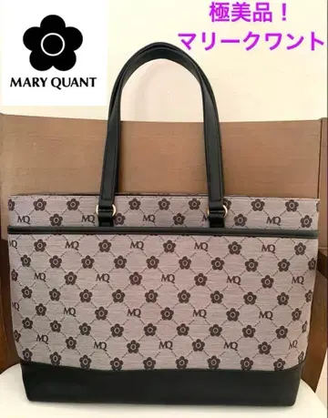 [ 컨디션 최상 ] 마리콴트 데이지 모노그램 자카드 토트 백 올 패턴