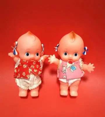 레어 와리코 큐피 저금통 2개 세트 빈티지