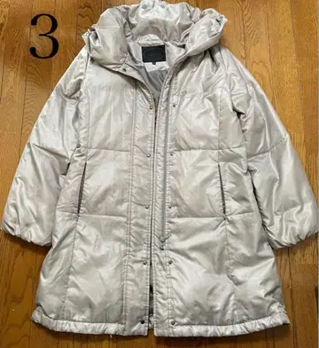 언타이틀 다운 코트 사이즈 3 실버 계열 미 실루엣