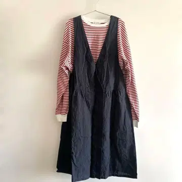 [ blue willow ] 블루위로 린넨 100% 롱 원피스