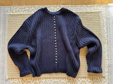 펄 니트 네이비 컬러