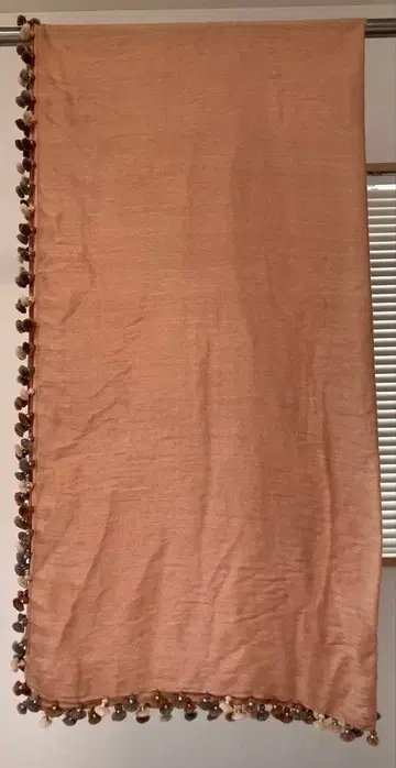 CITRUS 폼폼 포함 핑크 스톨