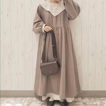 사만사 모스모스 전후 착용 쳐치 원피스 베이지