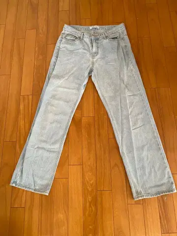 Makeitto 라이트 블루 스트레이트 데님 팬츠