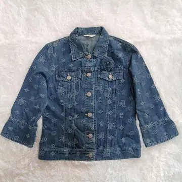 INGEBORG 잉게보그 까멜리아 코사지 모노그램 데님 자켓