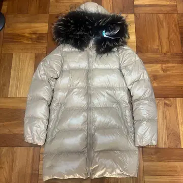 DUVETICA 베이지 퍼 롱 다운 자켓