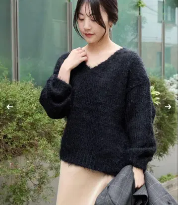 TRICOTS JEAN MARC 별주 모헤어 V넥 니트