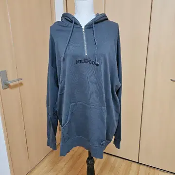 MILKFED. 그레이 풀 집업 후드티