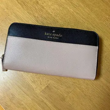 kate spade 장지갑 바이컬러 베이지 x 블랙 멀티 가죽
