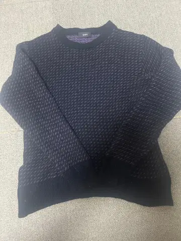 SHIPS 네이비 버즈아이 니트