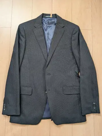 YA7 다크 그레이 스트라이프 비즈니스 정장