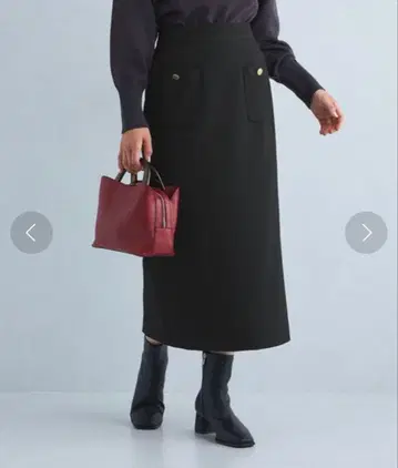 새상품급 패치 포켓 I라인 타이트 스커트 38