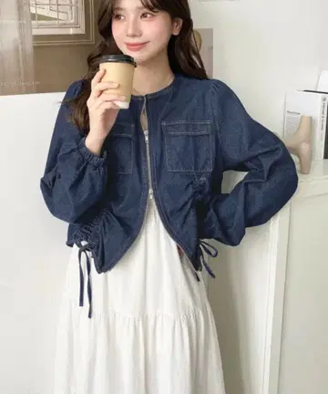 다크 데님 집업 자켓