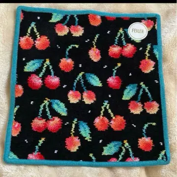 페이러 손수건 체리 도트 블랙 미사용 새상품