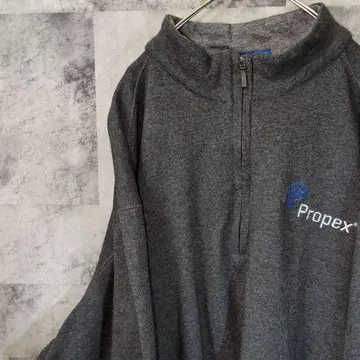 맨투맨 트레이닝복 그레이 하프 지퍼 L A18,28