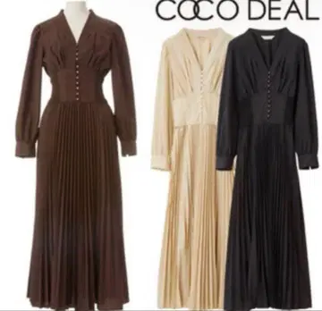 코코딜 퍼프 슬리브 코르셋 셔츠 원피스 블랙 M