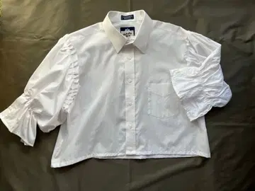 파나마 보이 리메이크 셔츠 볼륨 소매 블라우스