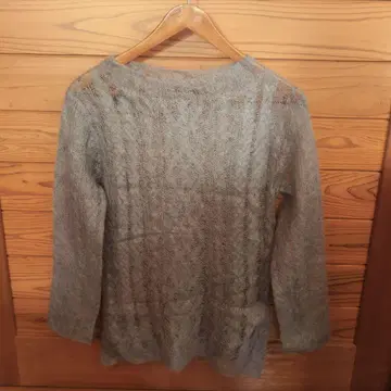 랄프 로렌 시스루 짜임 옅은 하늘색 긴팔 니트 미사용품