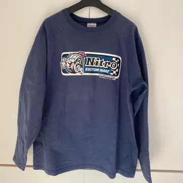 Nitro Kustom Ware 네이비 긴팔 T셔츠