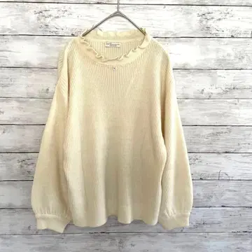 [ 어스 뮤직 & 에코로 ] 니트 비쥬 아이보리 F 사이즈