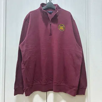 즉시 배송 Sport-Tek 스포츠 테크 하프 지퍼 트레이닝복 와인 레드