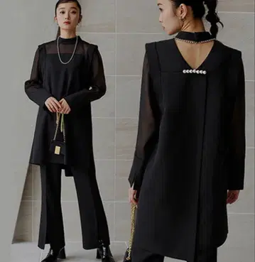 결혼식 팬츠 드레스 셋업 포멀 경사 2L L 13호