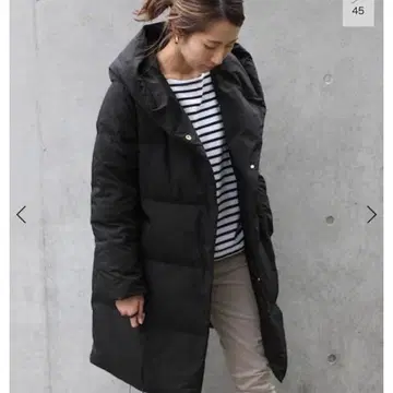 FRAMeWORK 후드 다운 코트 블랙