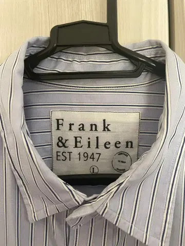 Frank & Eileen 긴팔 셔츠 블루 스트라이프 l 사이즈