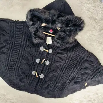 [ 미사용 택 포함 ] DaTuRa  블랙 니트 후드 양산 갸루