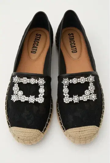 STACCATO 플라워 버클 레이시 에스파드리유