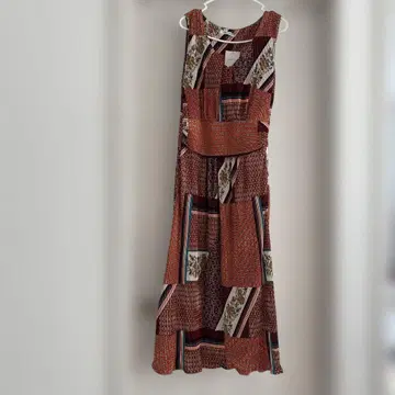 패치워크 맥시 드레스 롱 원피스 프랑스제