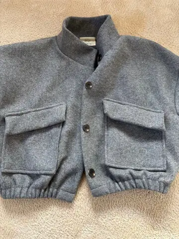 Wifi 그레이 버튼 부착 자켓