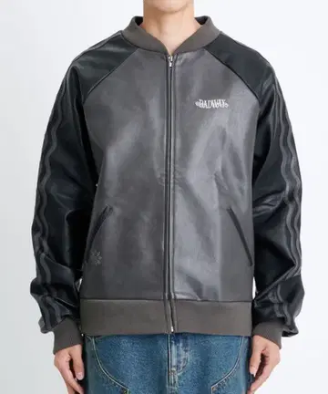 BADWAY 가죽 자켓 블랙