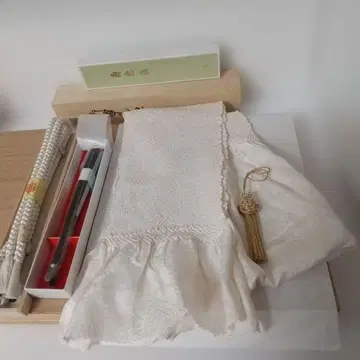 오비 장식 천, 허리띠, 부채 모양 장식, 거북이 모양 장식 4종 세트