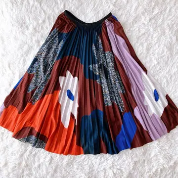 Paul Smith 폴스미스 플리츠 스커트 종아리 기장 플라워 M