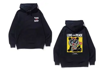 아오야마 테츠시 LOVE & PEACE 후드티