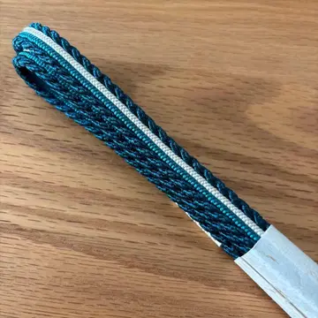 쿠루리 청록색과 화이트의 허리띠 교토 쿠미히모